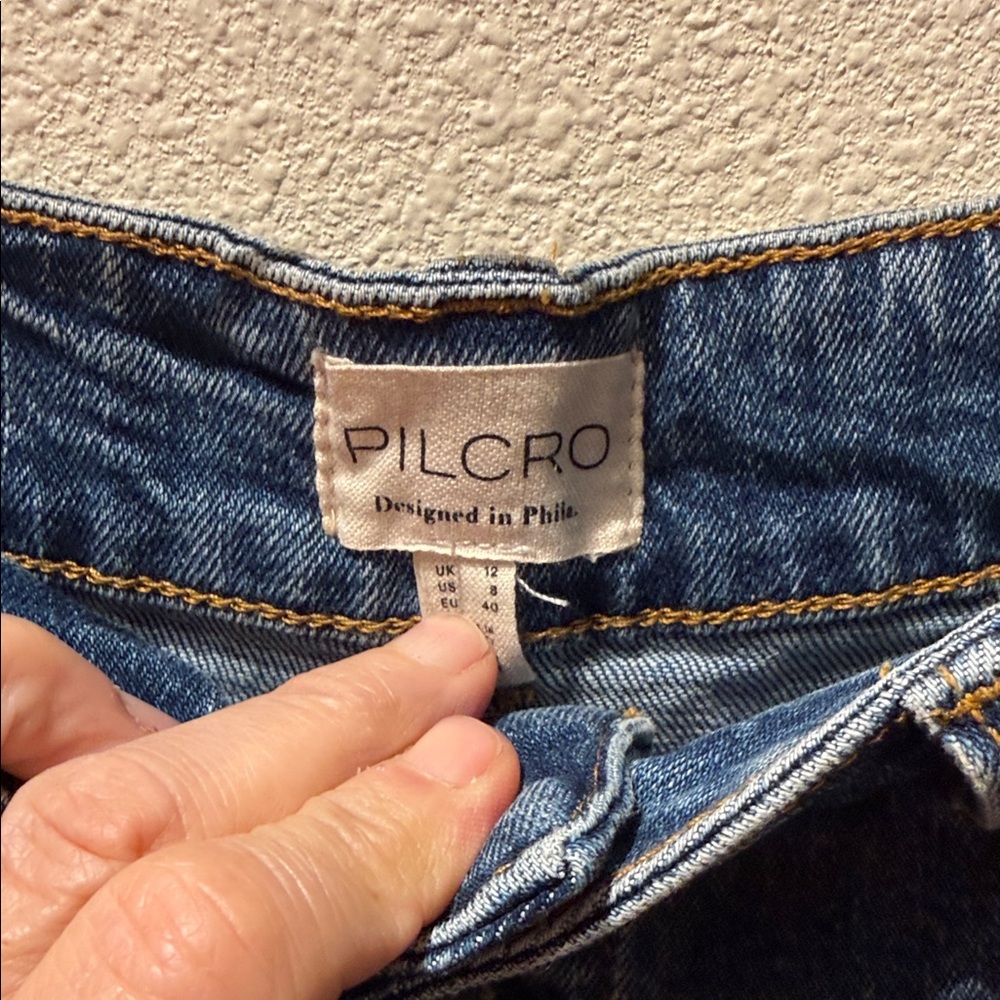 Pilcro Blue Denim Maxi Skirt with Button Front - Picture 3 of 4